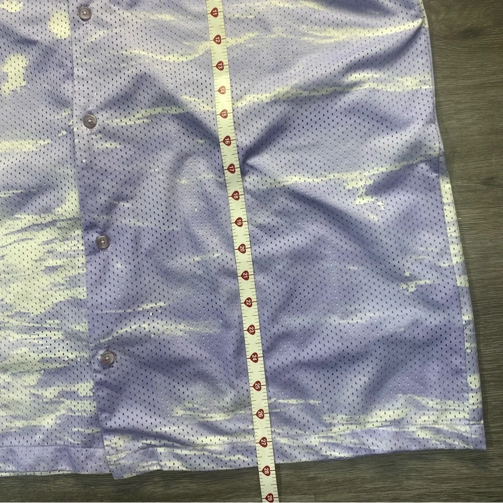 Zara Purple and White Casual Button Down Shirt size XL - Picture 9 of 10